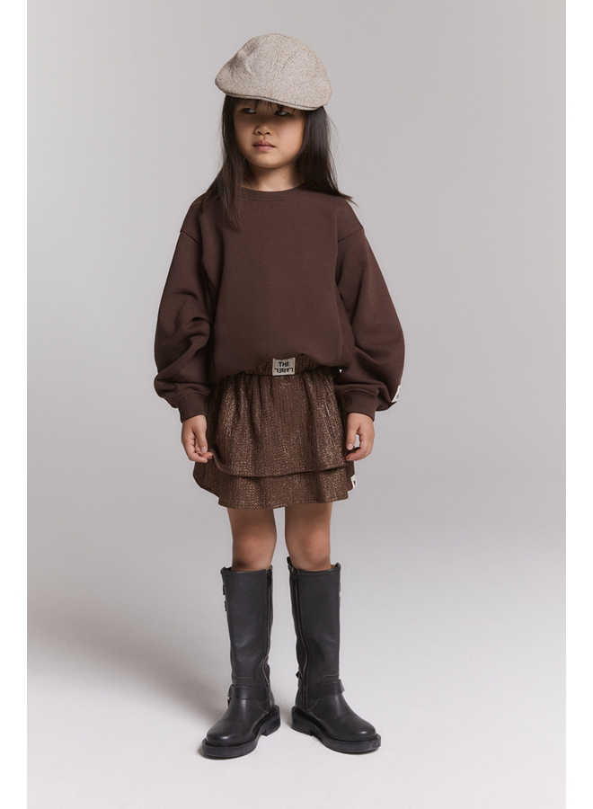 Knitted shiny skirt