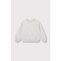 Knitted batwing sweater light grey melange