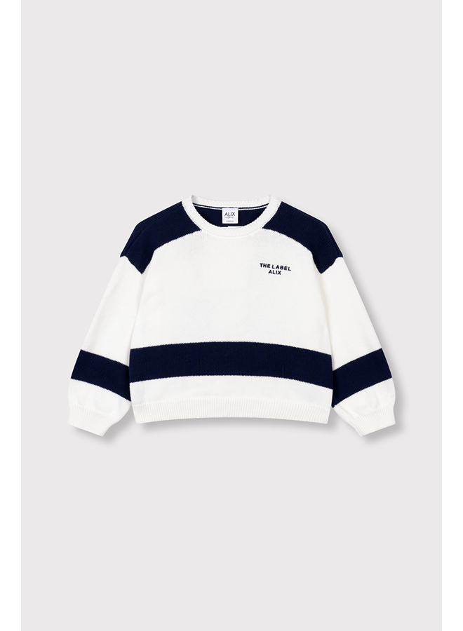 Knitted stripe pullover