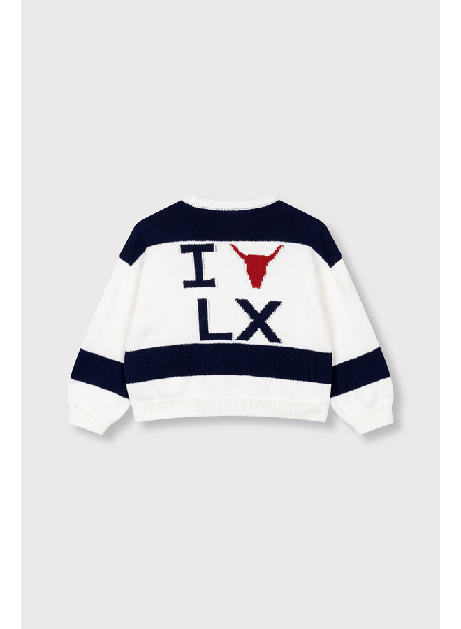 Knitted stripe pullover