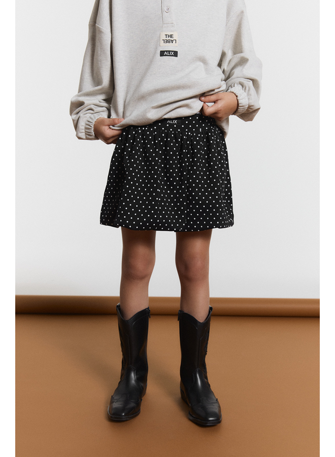 Woven dot skirt