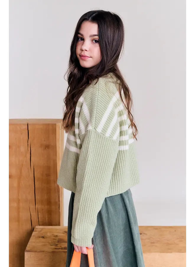 Juicy mock-neck green grey