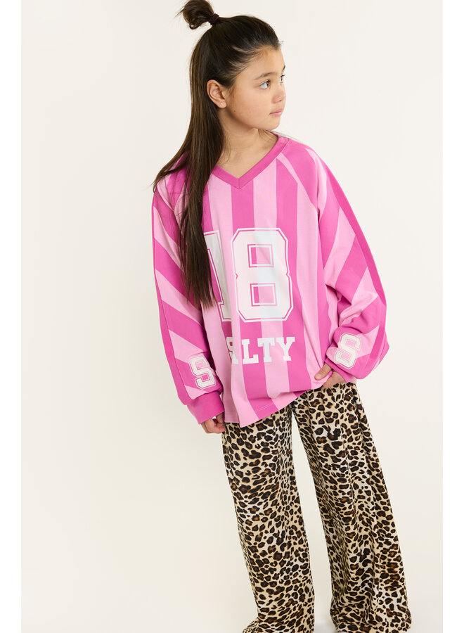 Sport tee stripes pink