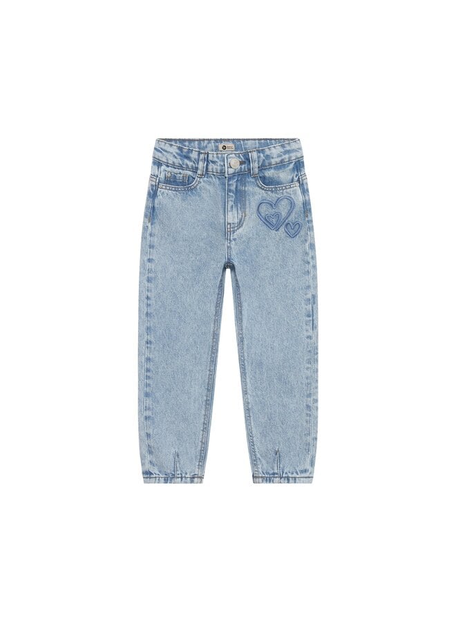 Denim mom fit heart