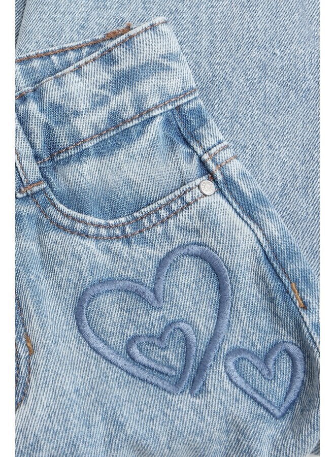 Denim mom fit heart