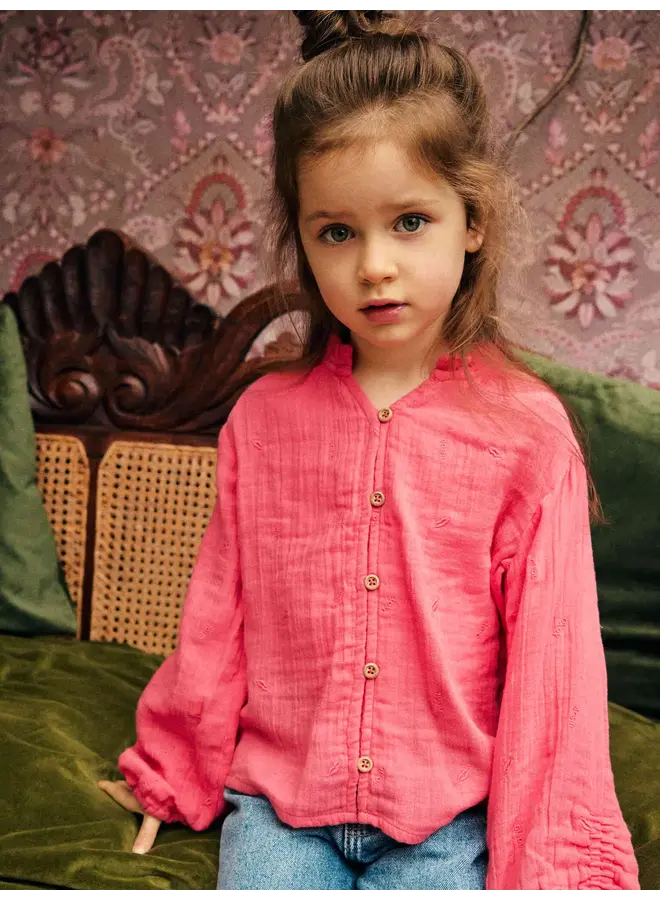 Shirt longsleeve embroidery desert rose