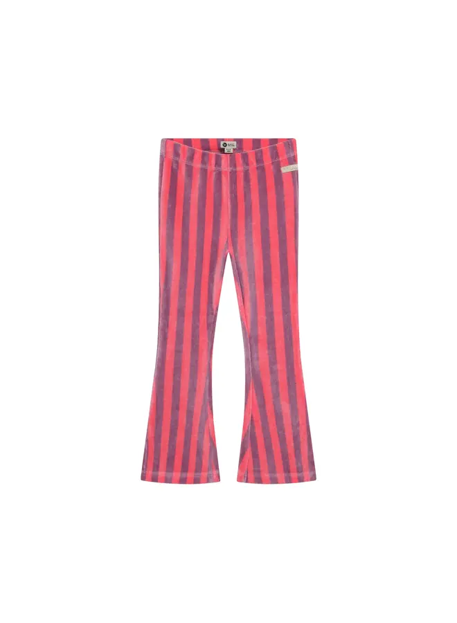 Flared legging small stripe desert rose