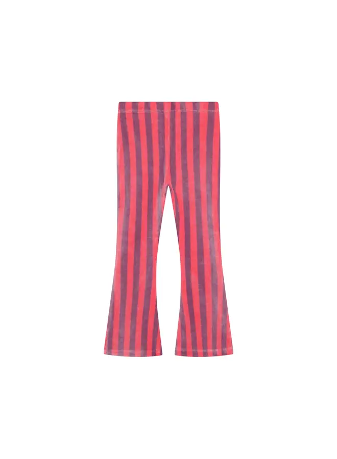 Flared legging small stripe desert rose