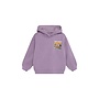 Oversized hoodie chestprint purple melange