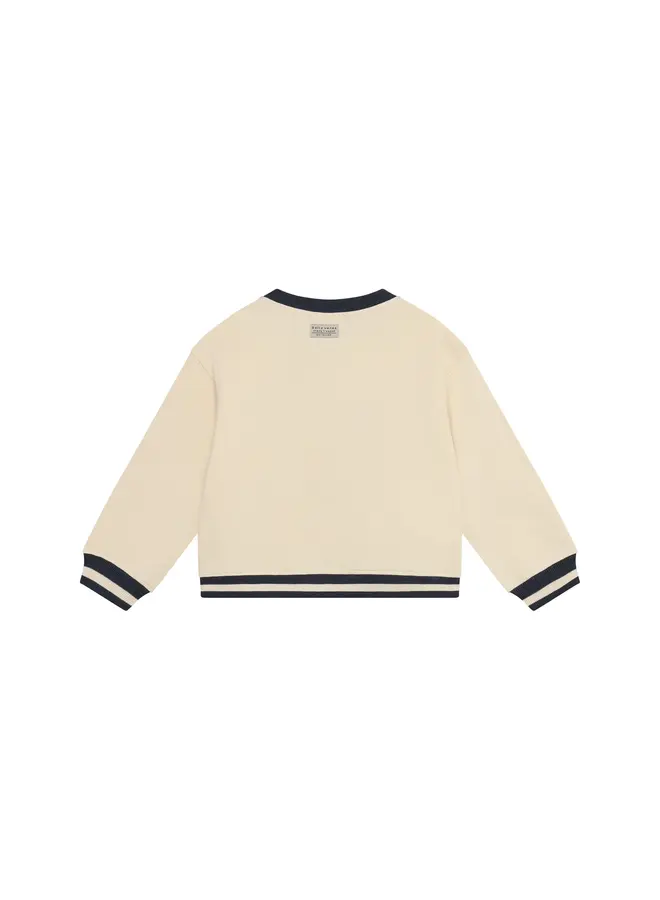 Oversized sweater contrast sandshell