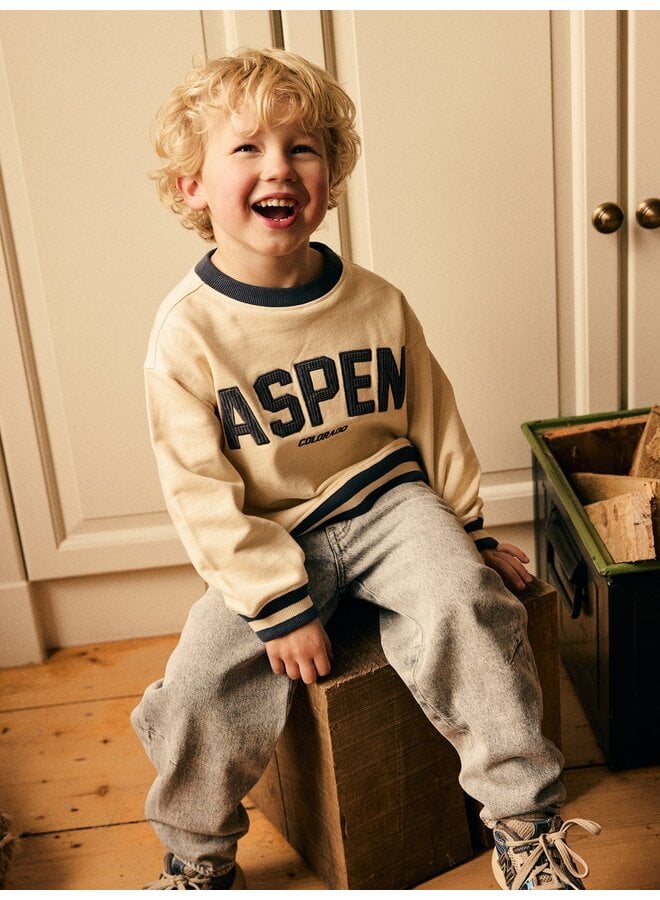 Oversized sweater contrast sandshell