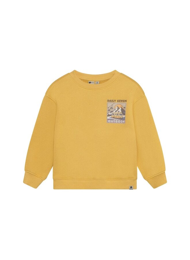 Oversized sweater backprint fall leaf
