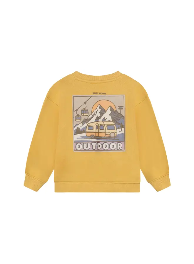 Oversized sweater backprint fall leaf