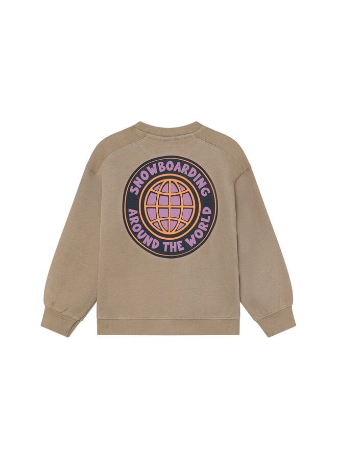 Oversized sweater backprint plaza taupe