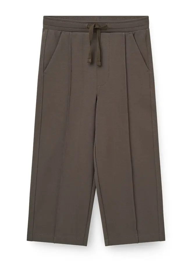 Super stretchy casual pants dark brown