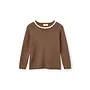 Longsleeve w. deco neck walnut comb