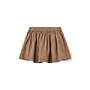 Twill skirt w. adjustable waist walnut