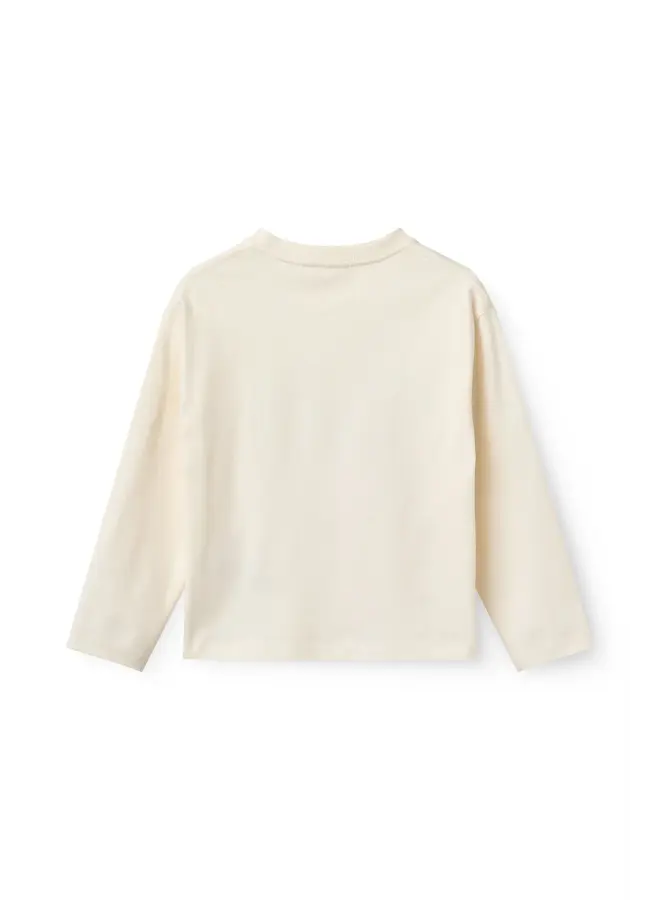 T-shirt ls w. print white