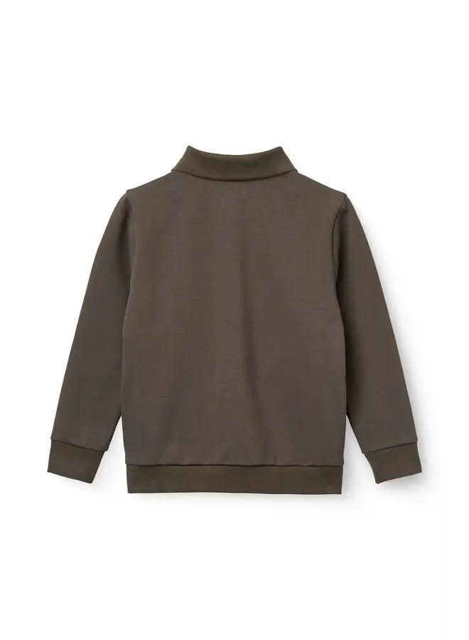 Super stretchy high school cardigan dark brown