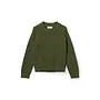 Knitted classic rib sweater dark green