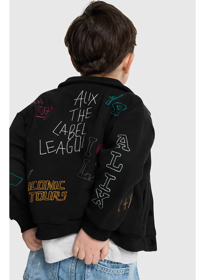 Knitted patches jacket