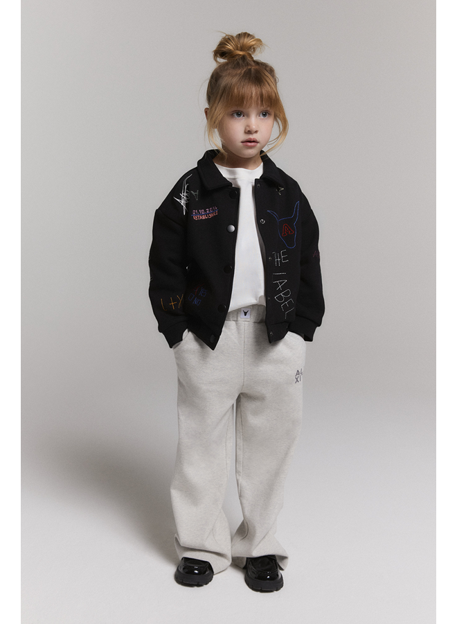 Knitted patches jacket