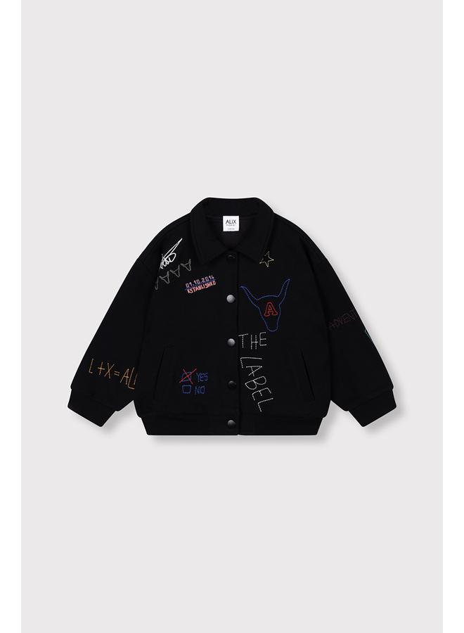 Knitted patches jacket