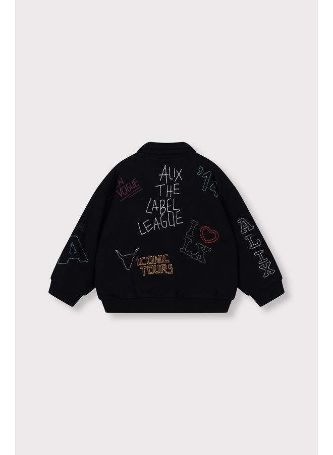 Knitted patches jacket