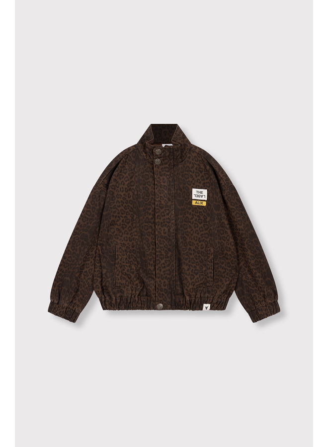 Kids woven leopard jacket
