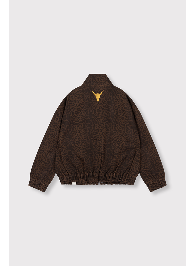 Kids woven leopard jacket