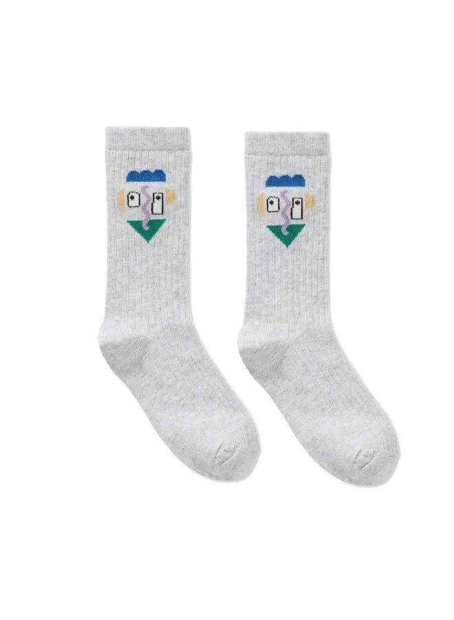 Socks self portait grey melee
