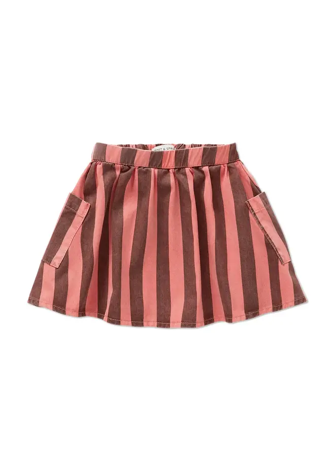 Striped denim skirt denim