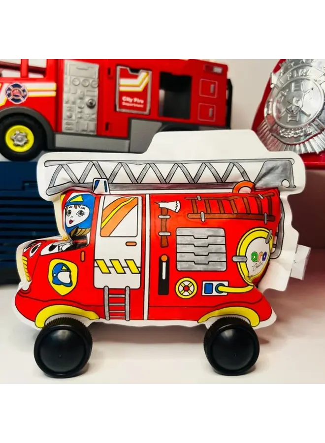 Ara créative opblaasbare kleurplaat brandweer/politie