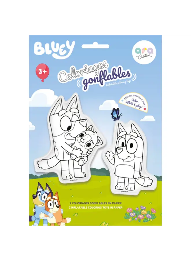 Ara creative opblaasbare kleurplaat bluey