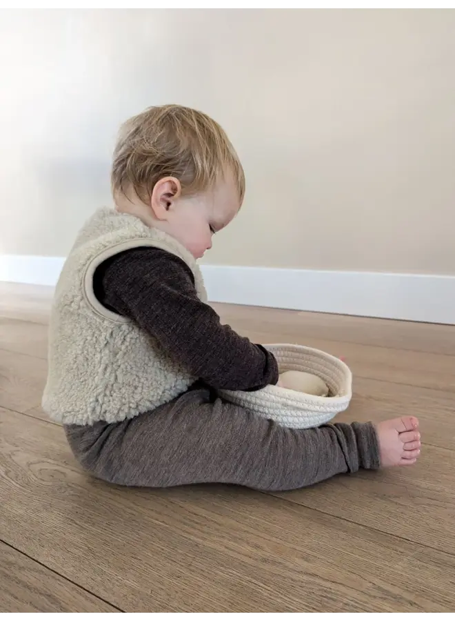 Alwero baby vest lulu light sand brown