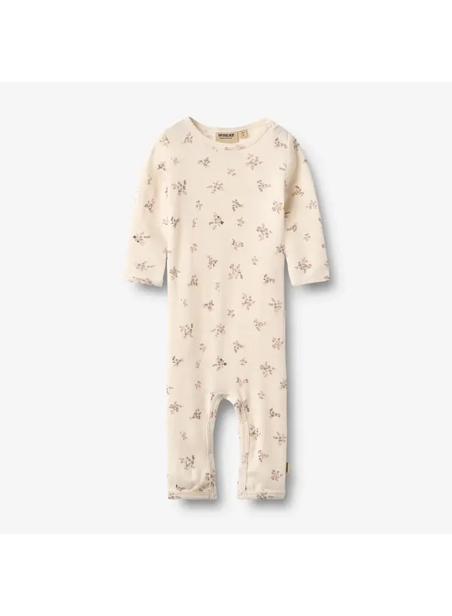 Wool jumpsuit haven eggshell flowers