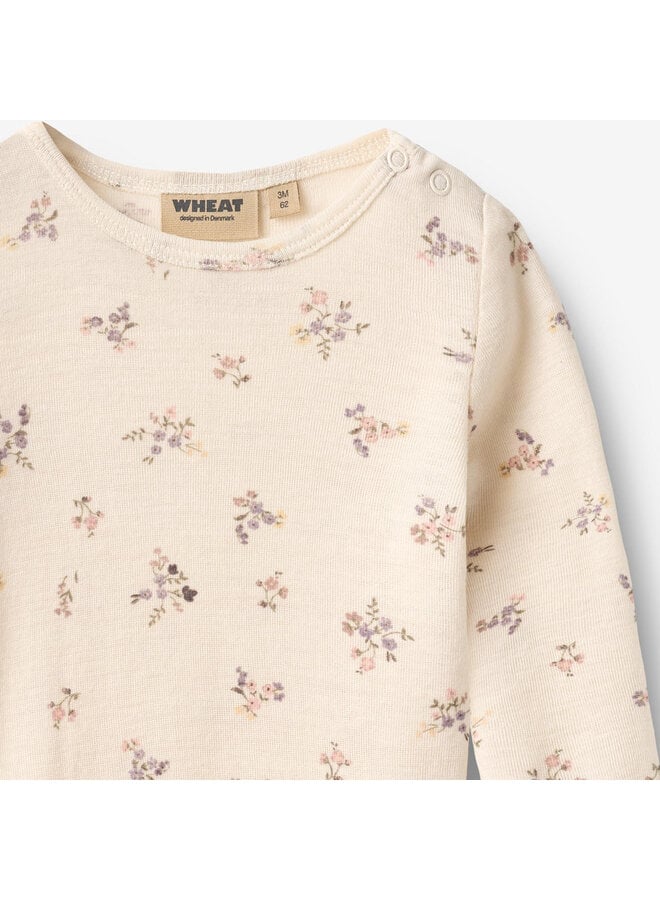 Wool jumpsuit haven eggshell flowers