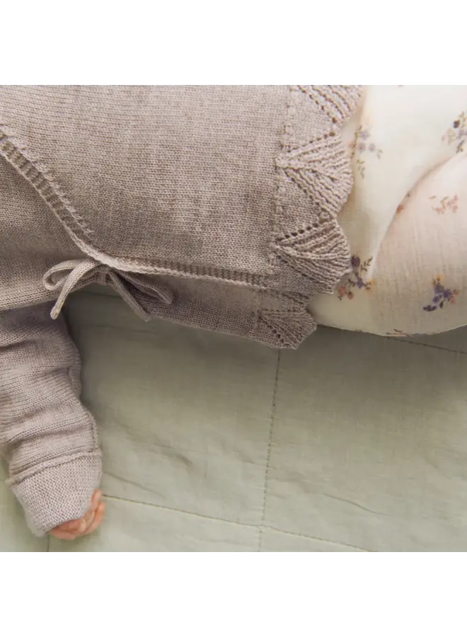 Wool jumpsuit haven eggshell flowers