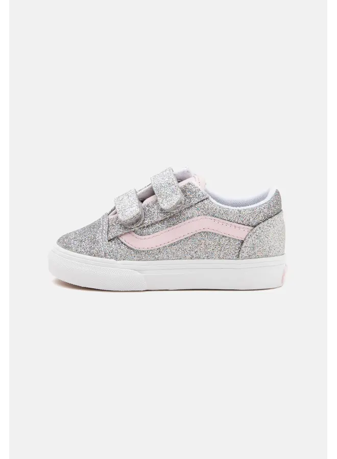 Old skool v glitter silver/pale petal