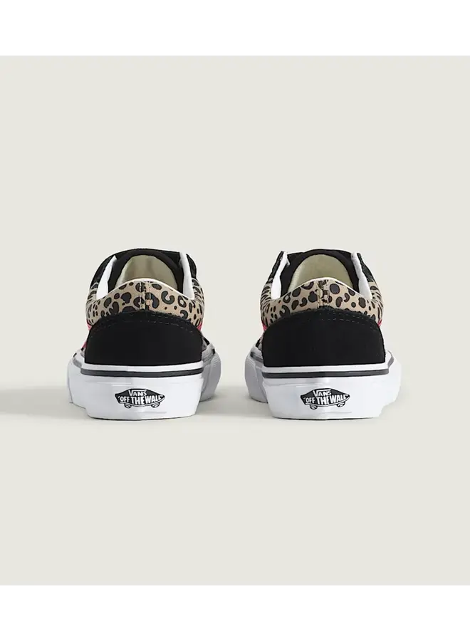 Old skool v leopard pop pink velvet/black