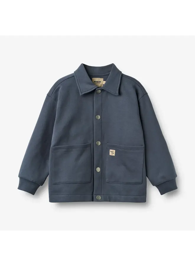 Sweat jacket carmine greyblue