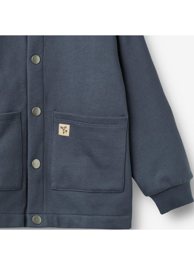Sweat jacket carmine greyblue