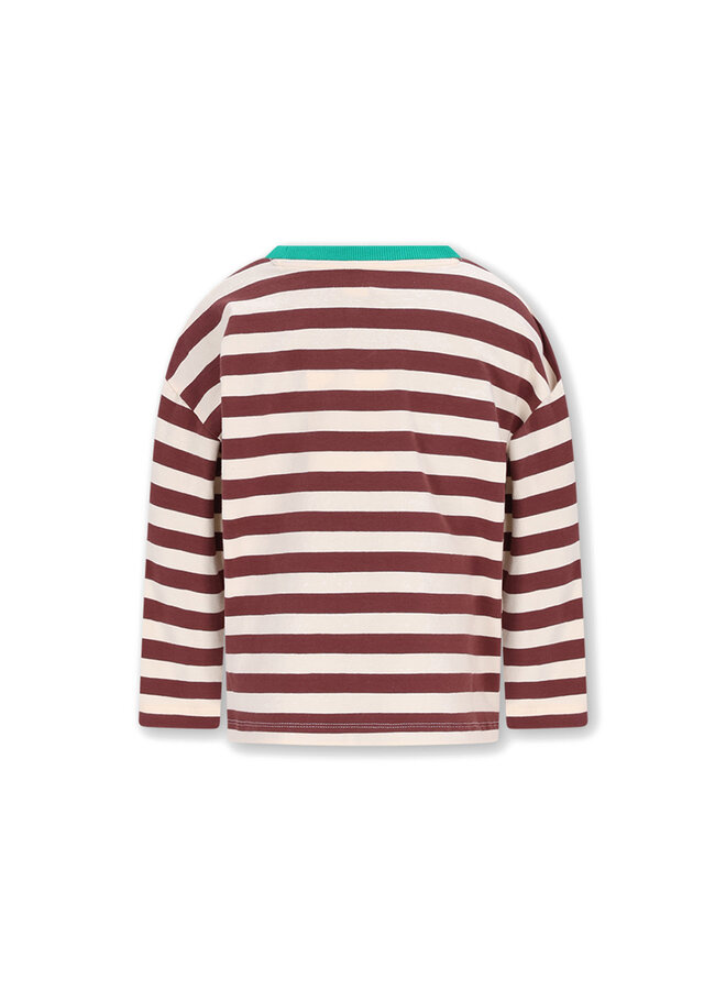 Lou longsleeve brownstone stripe