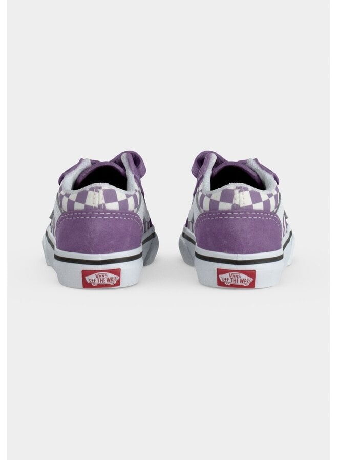 Old Skool V color theory checkerboard prispurple