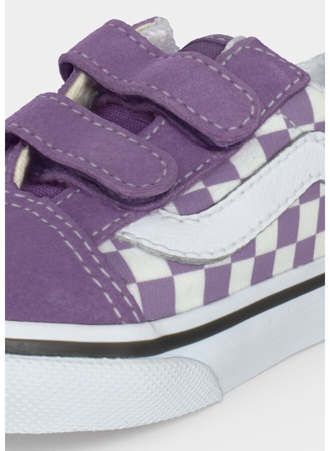 Old Skool V color theory checkerboard prispurple