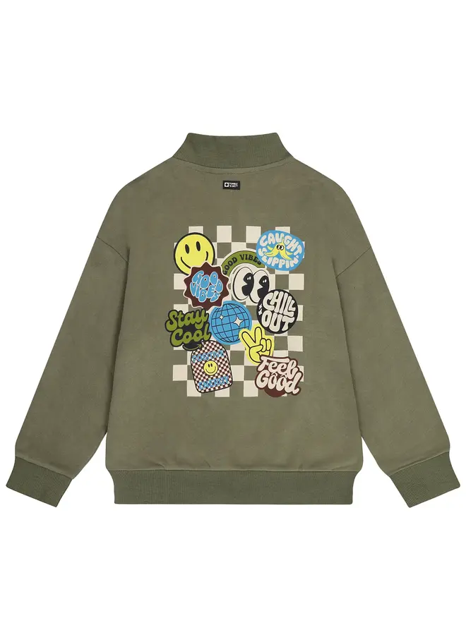 Milton sweater zip central green