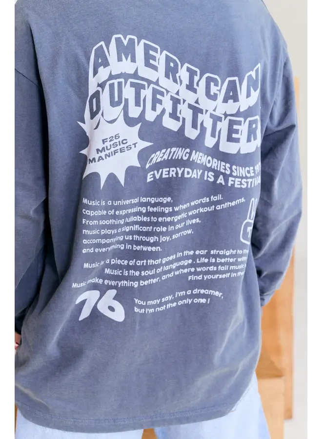 Finley longsleeve music dark slate