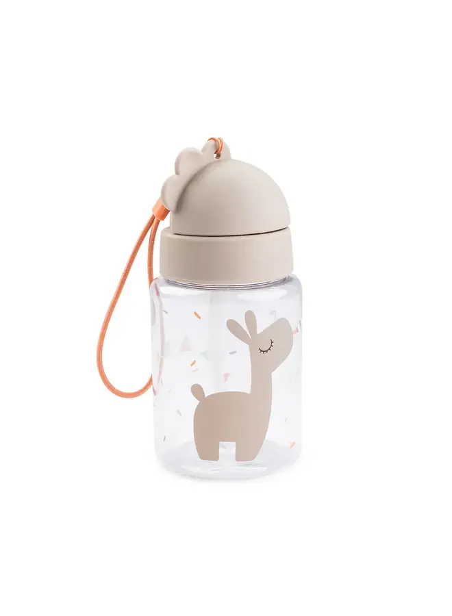 Drinkfles met rietje Lalee sand