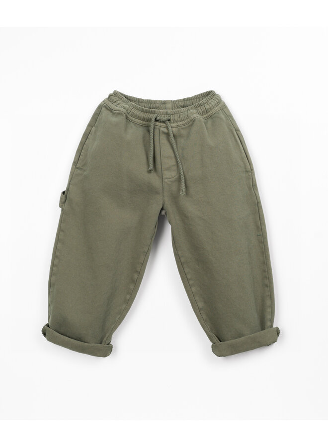 Cotton twill pants stones