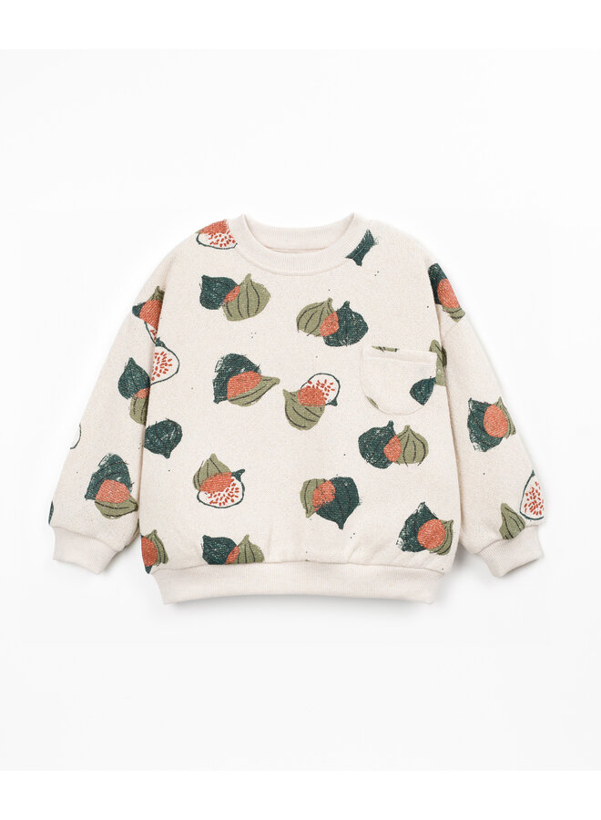 Printed jersey sweater fig